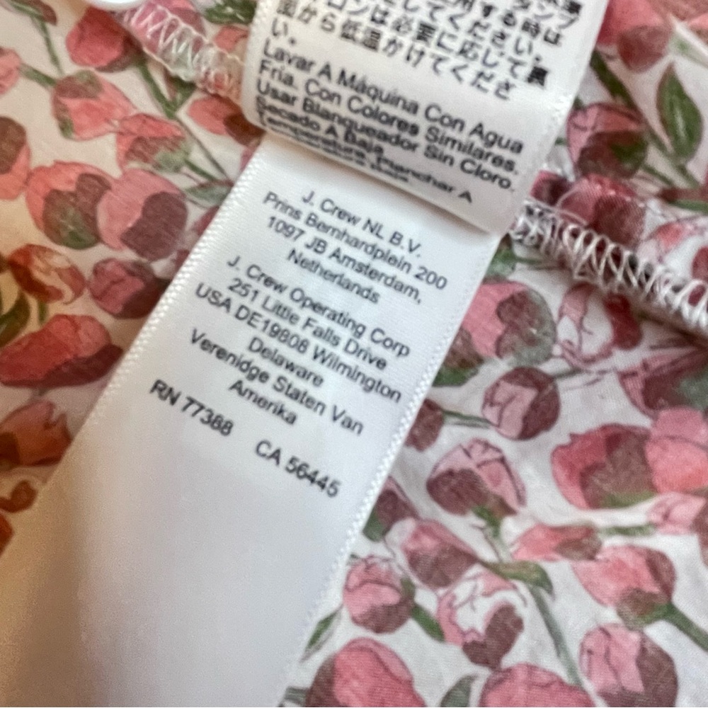 J. Crew Amelia Shirt Dress in Liberty Eliza’s Red Floral Fabric Plus Size 3X - Picture 11 of 15